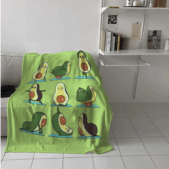 Avocado Custom Design Fleece Blanket For Cute Girls