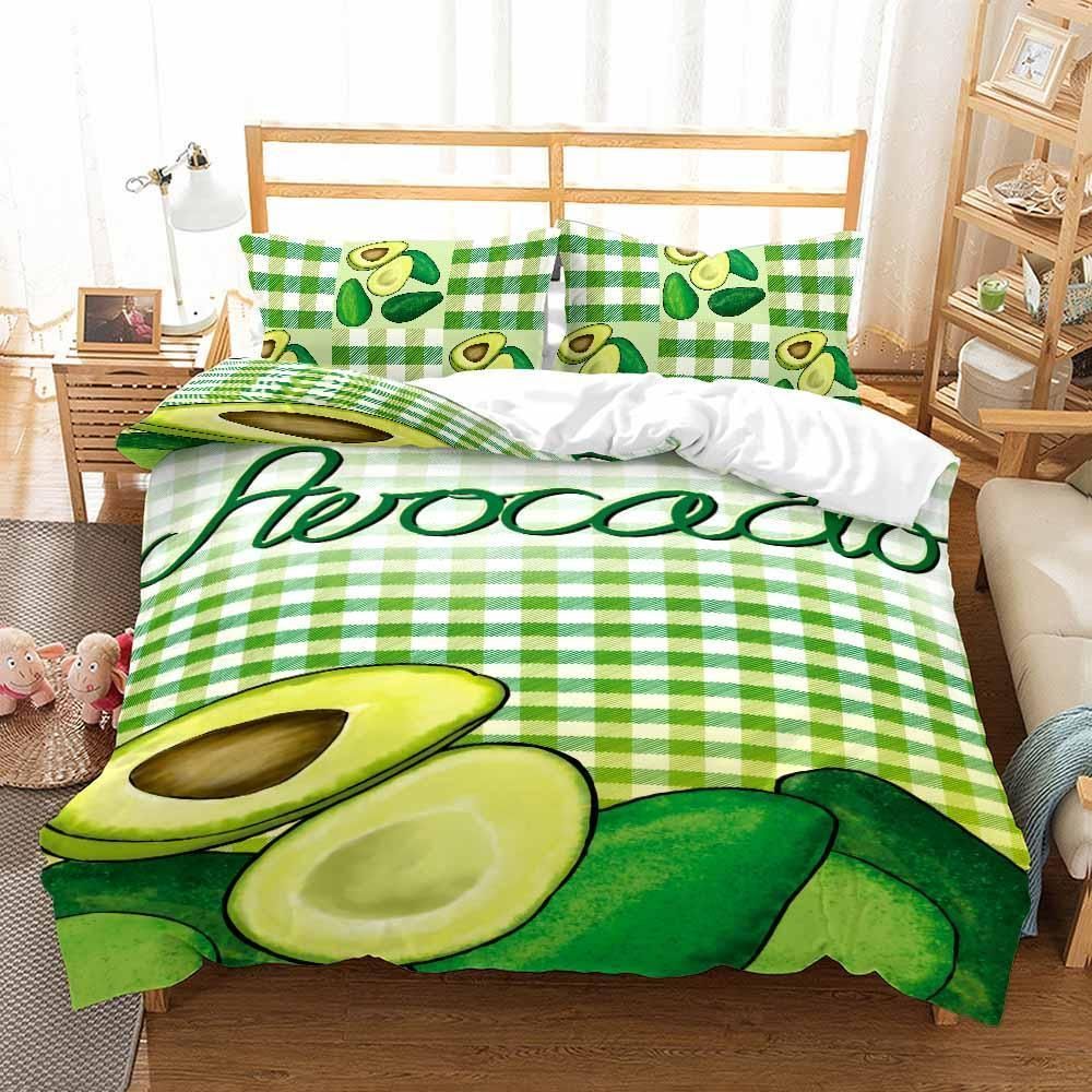 Avocado Green Pattern Bedding Set