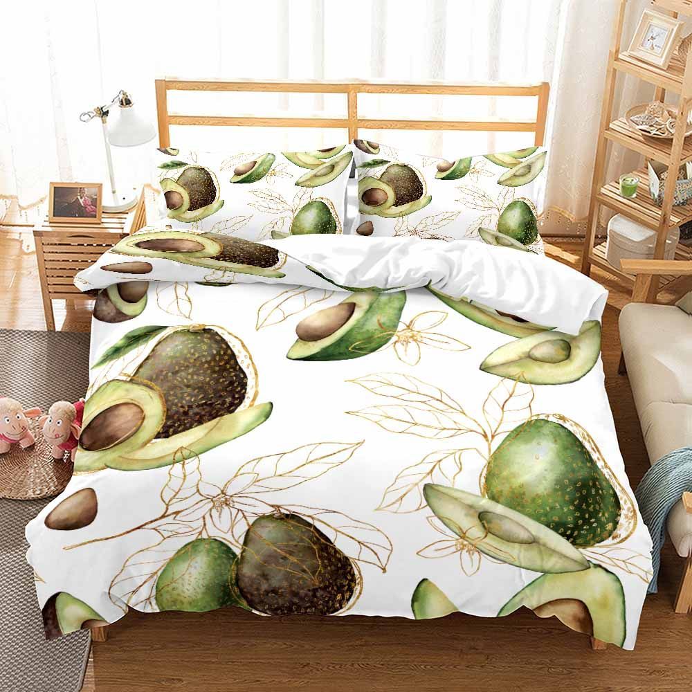 Avocado Pattern Printed Bedding Set