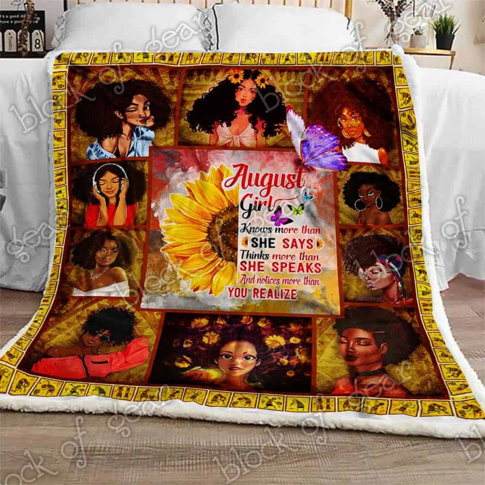 Awesome August Girl Fleece Blanket