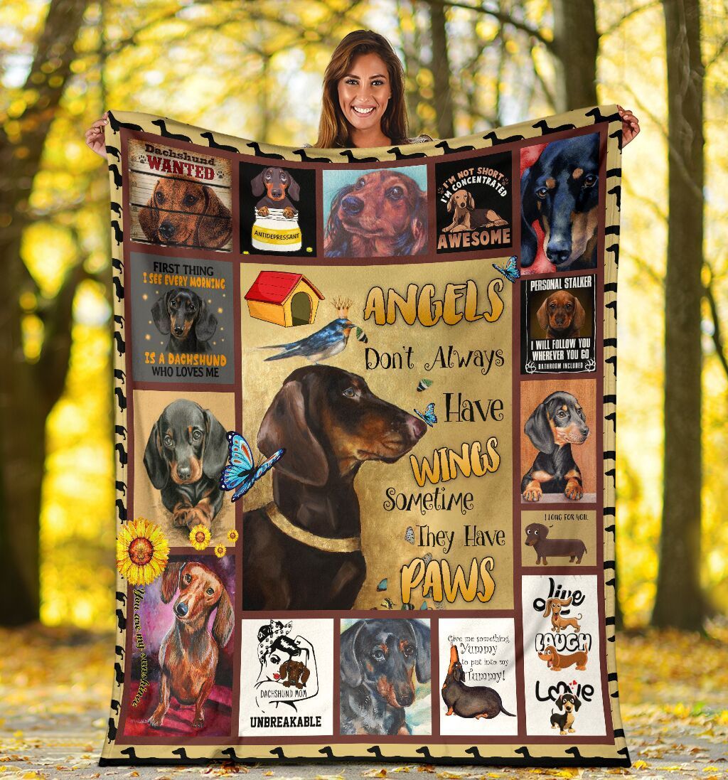 Awesome Blanket For Dachshund Lovers Sherpa Fleece Blanket