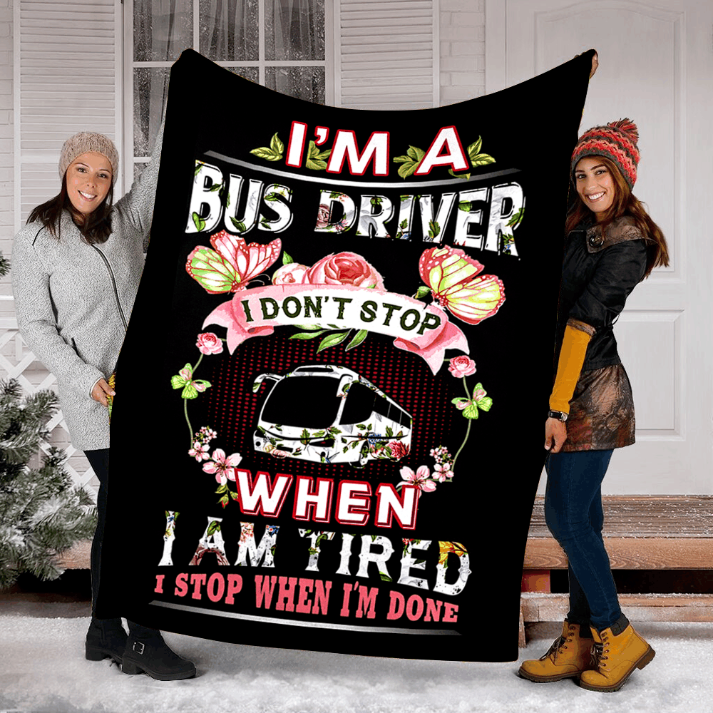 Awesome Bus Driver Sherpa Fleece Blanket