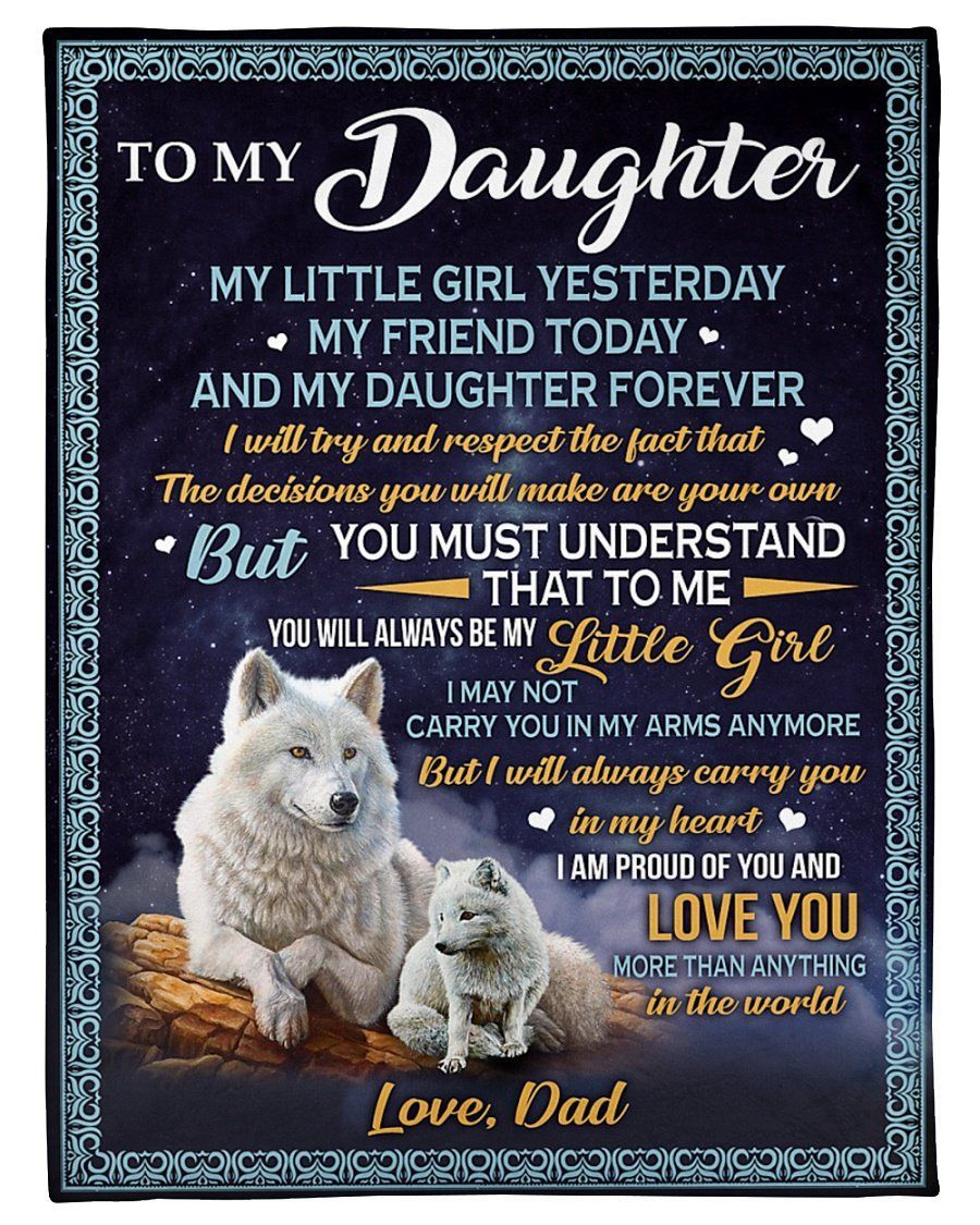 Awesome Gift For Daughter Love You Is Right Fleece Blanket