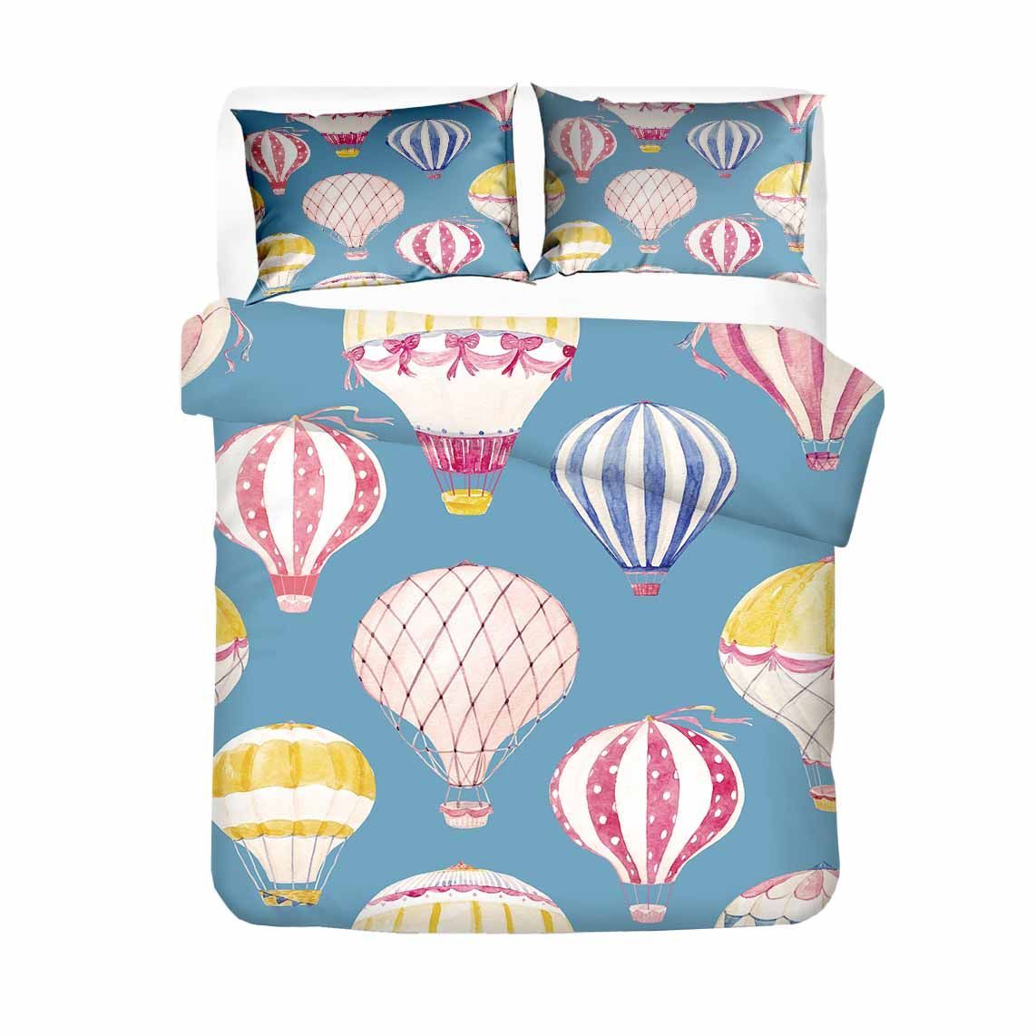 Awesome Hot Air Balloon Printed Bedding Set