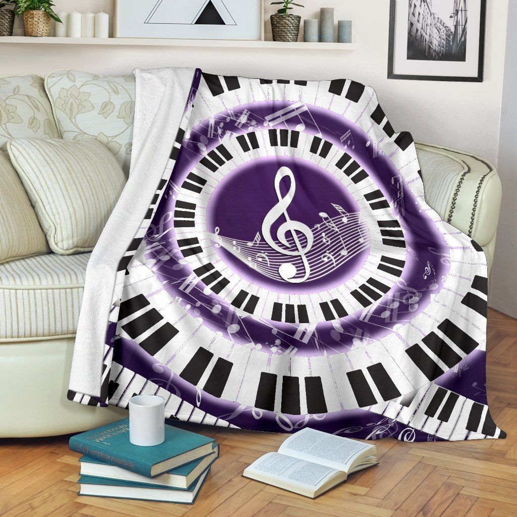 Awesome Musical Notes Sherpa Fleece Blanket