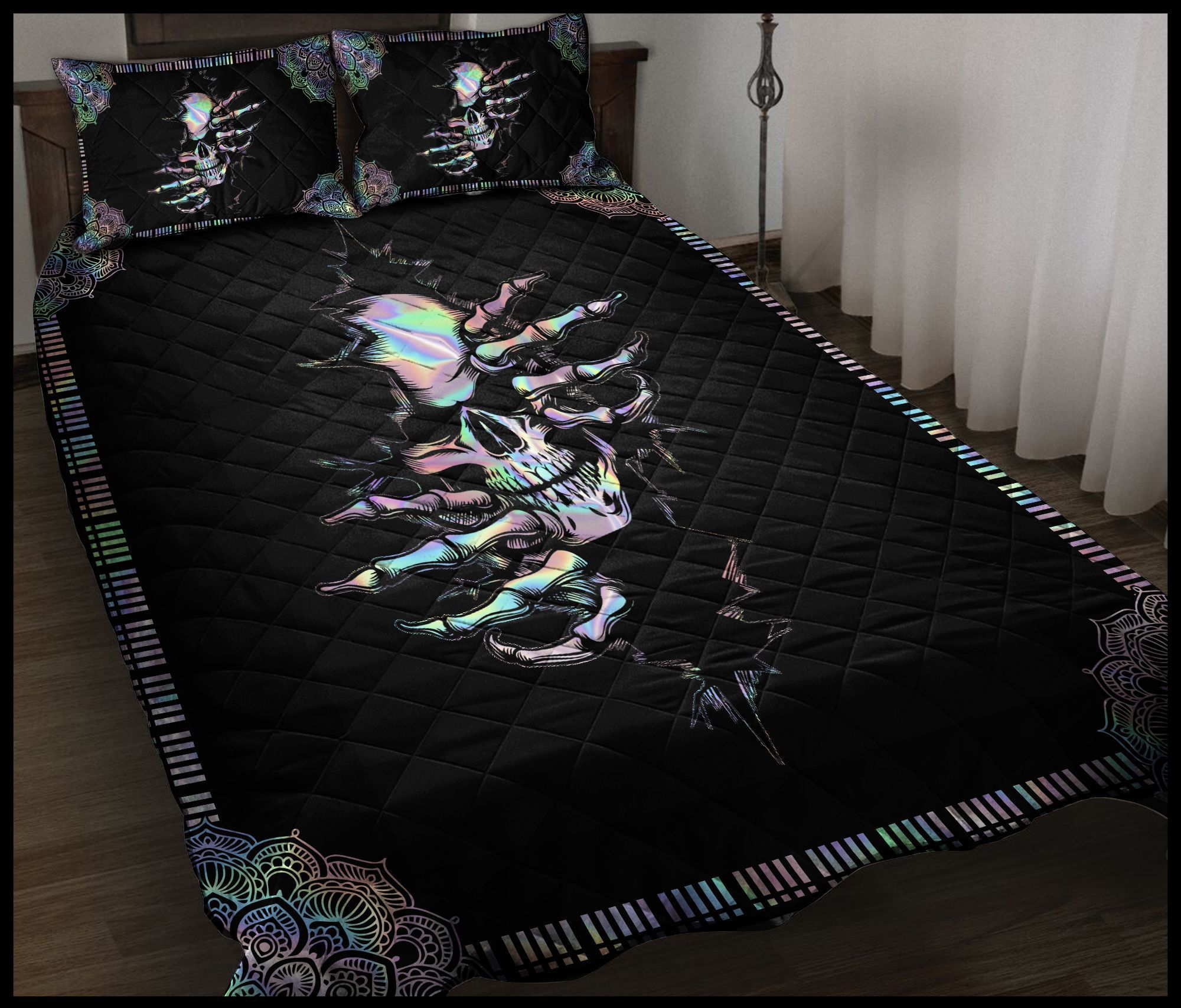 Awesome Skull Hologram Bedding Set