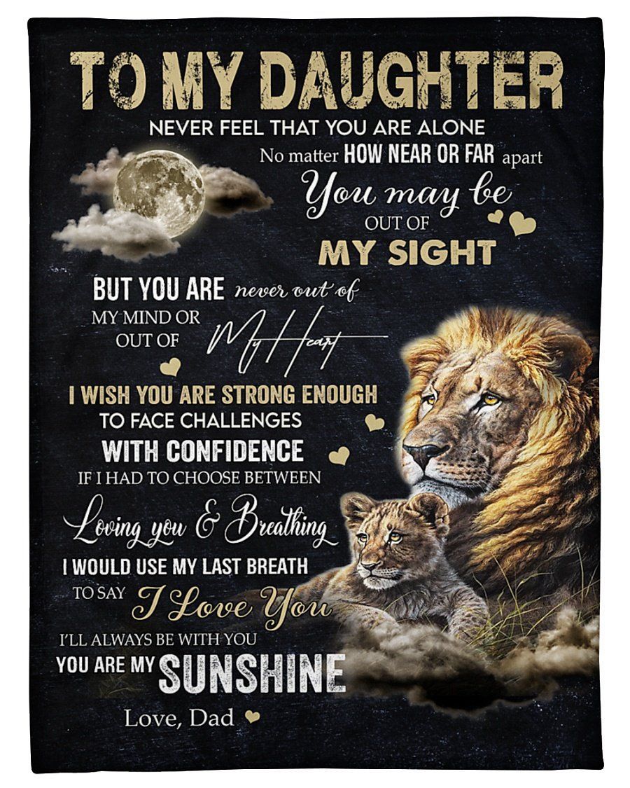 Awsome Gift For Daughter You Are My Sunshine Fleece Blanket Fleece Blanket