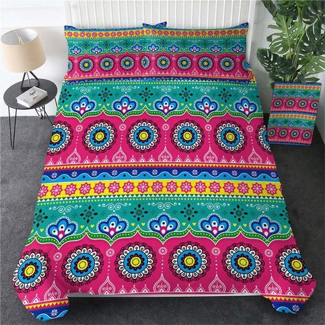 Aztec Geometric Ethnic Bedding Set