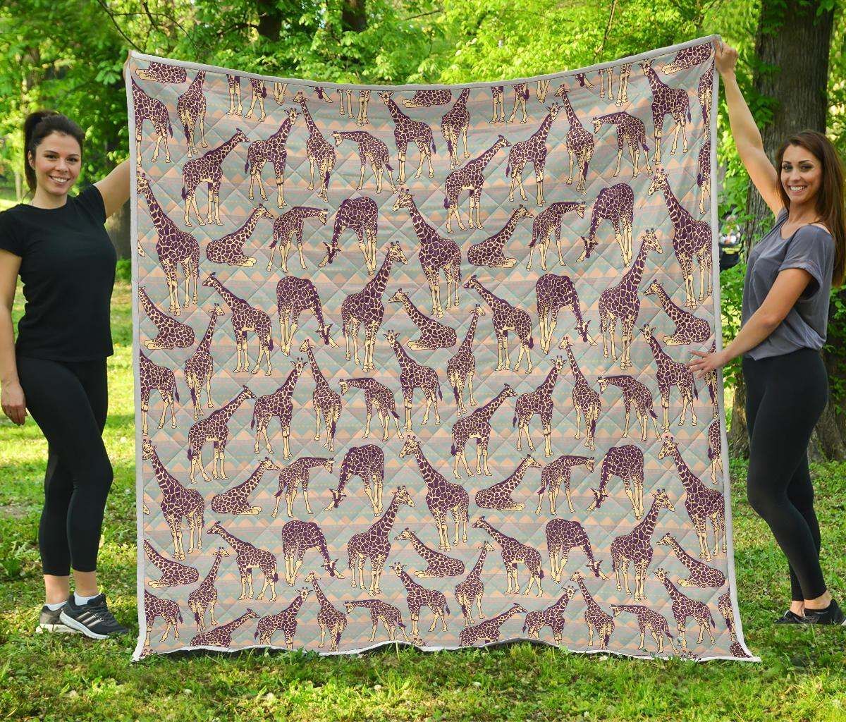 Aztec Giraffe CL17100033MDQ Quilt Blanket