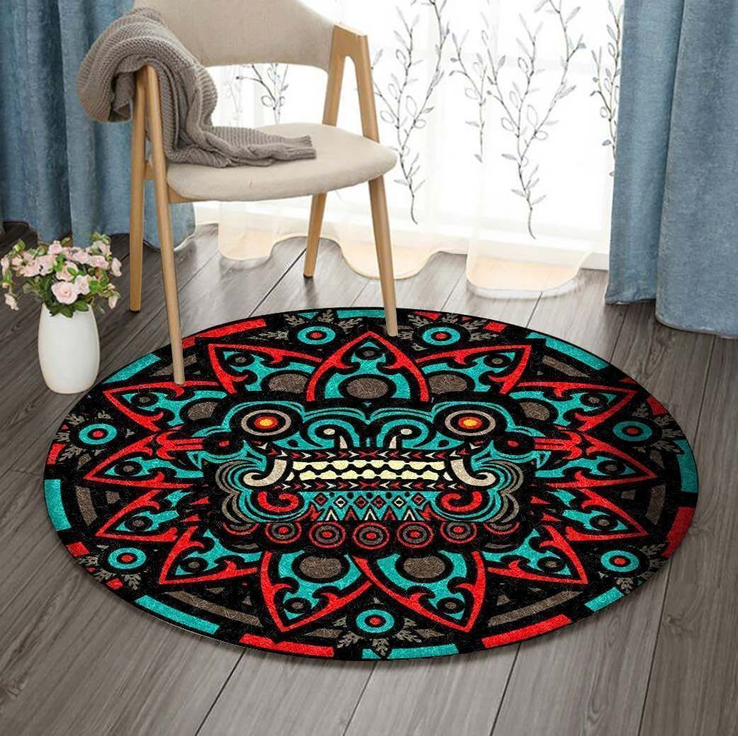 Aztec Old Pattern Round Carpet