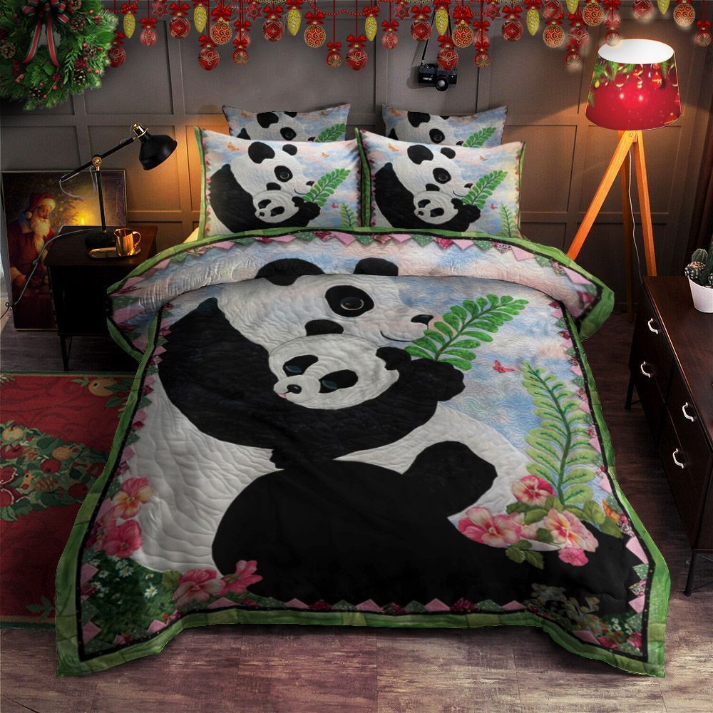 Baby And Mother Panda Bedding Set