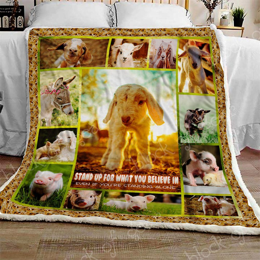 Baby Cute Farm Animals Sherpa Fleece Blanket