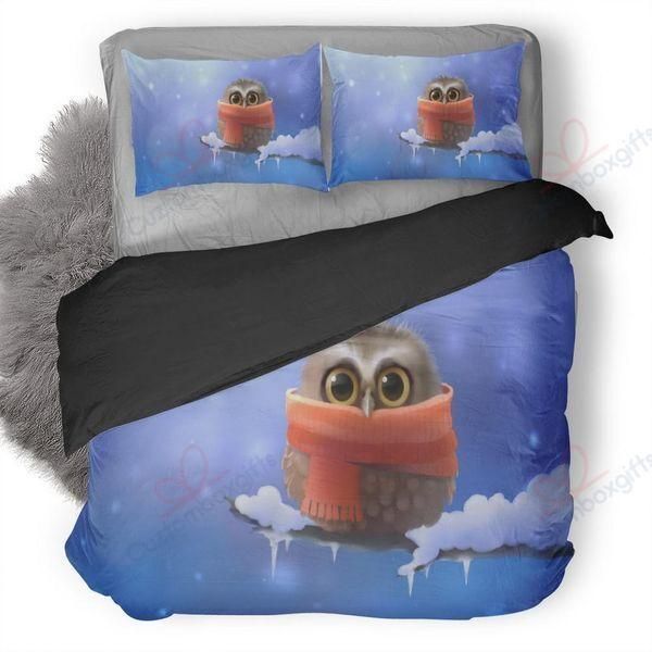 Baby Cute Owl Printed Bedding Set