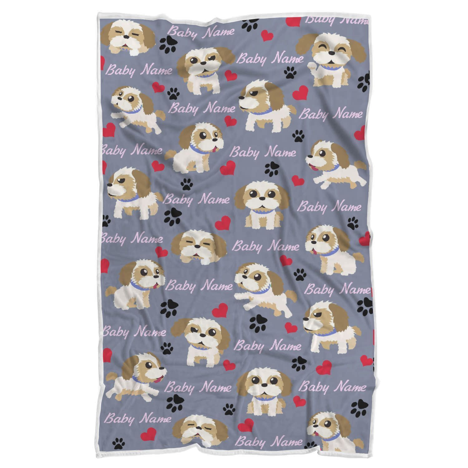 Baby Dog Sherpa Fleece Blanket
