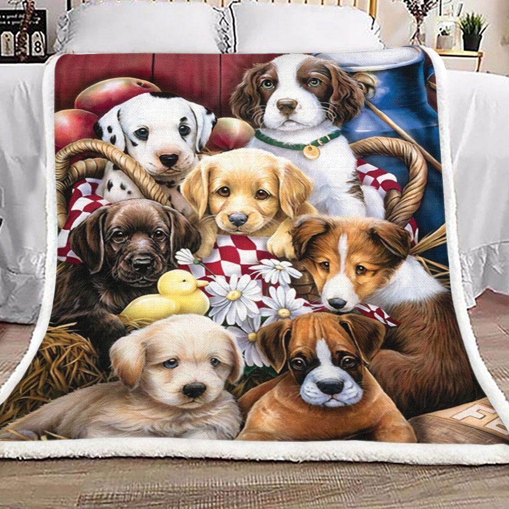 Baby Dogs Sherpa Fleece Blanket