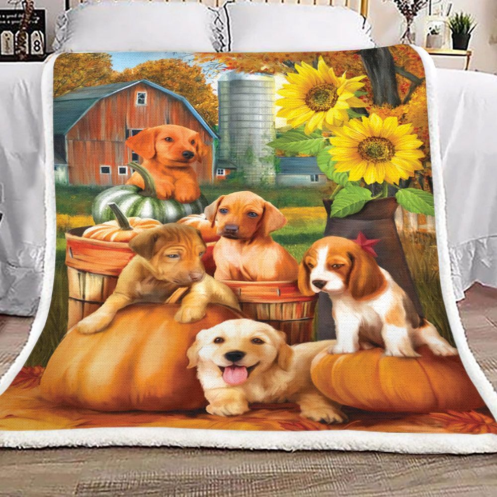 Baby Dogs Sherpa Fleece Blanket
