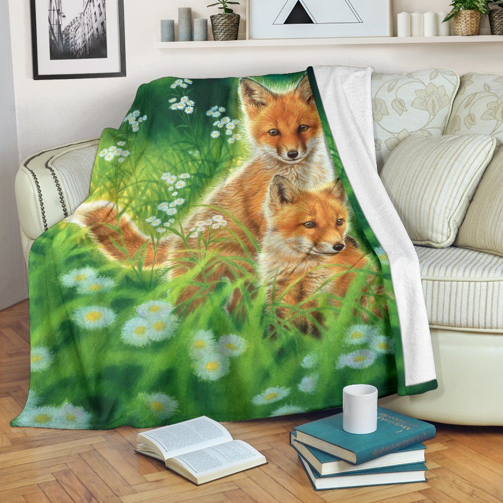 Baby Fox Sherpa Fleece Blanket