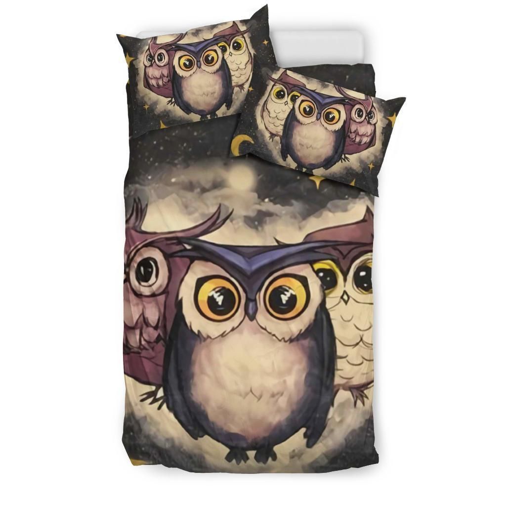 Baby Owls Night Sky Bedding Set
