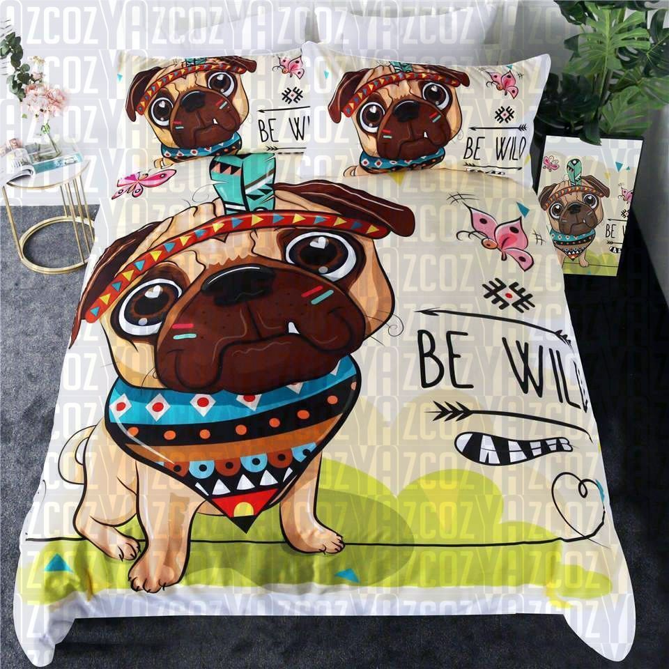 Baby Pug Chief Bedding Set