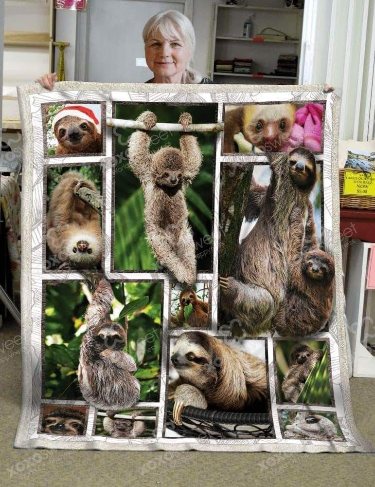 Baby Sloth Sherpa Fleece Blanket