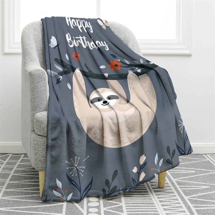 Baby Sloth Sherpa Fleece Blanket