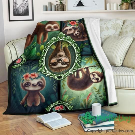 Baby Sloth Sherpa Fleece Blanket