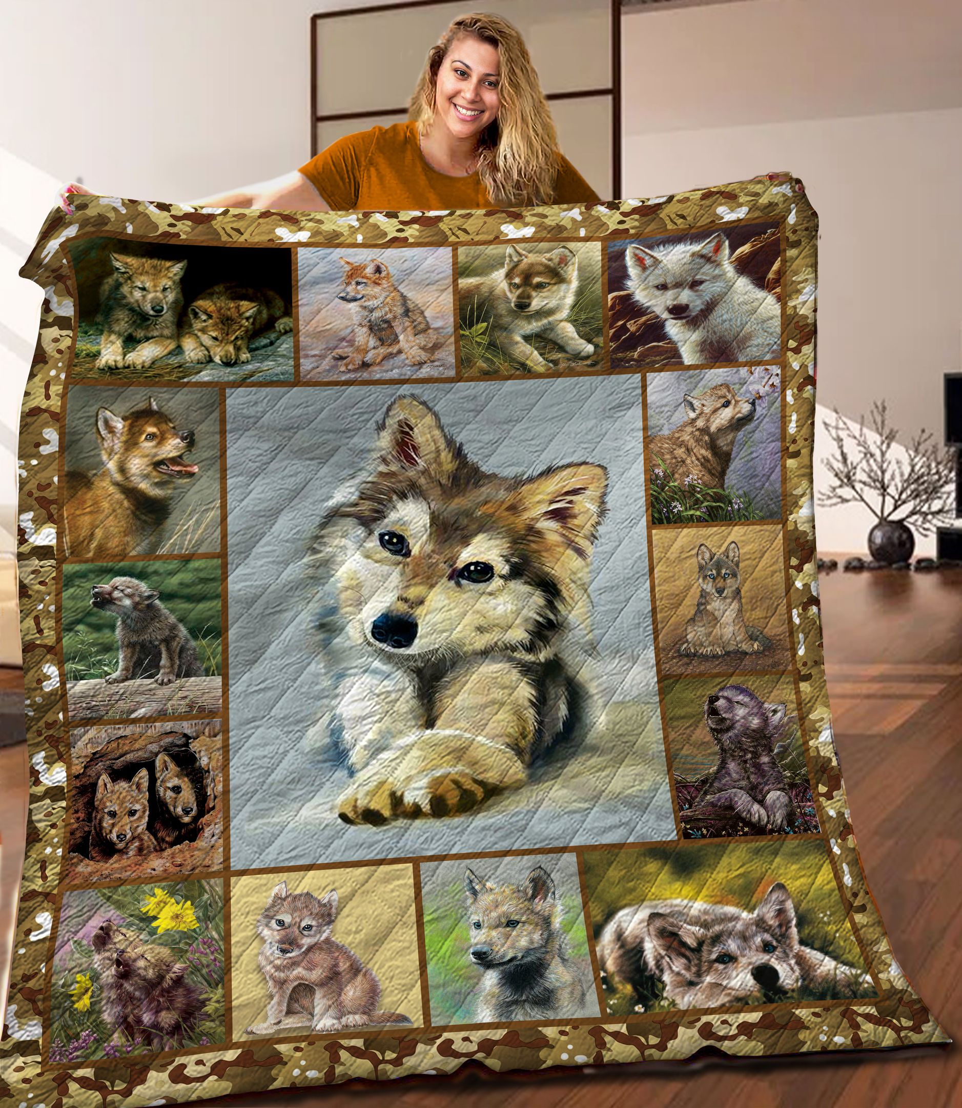 Baby Wolf Quilt Blanket C9B120601NA
