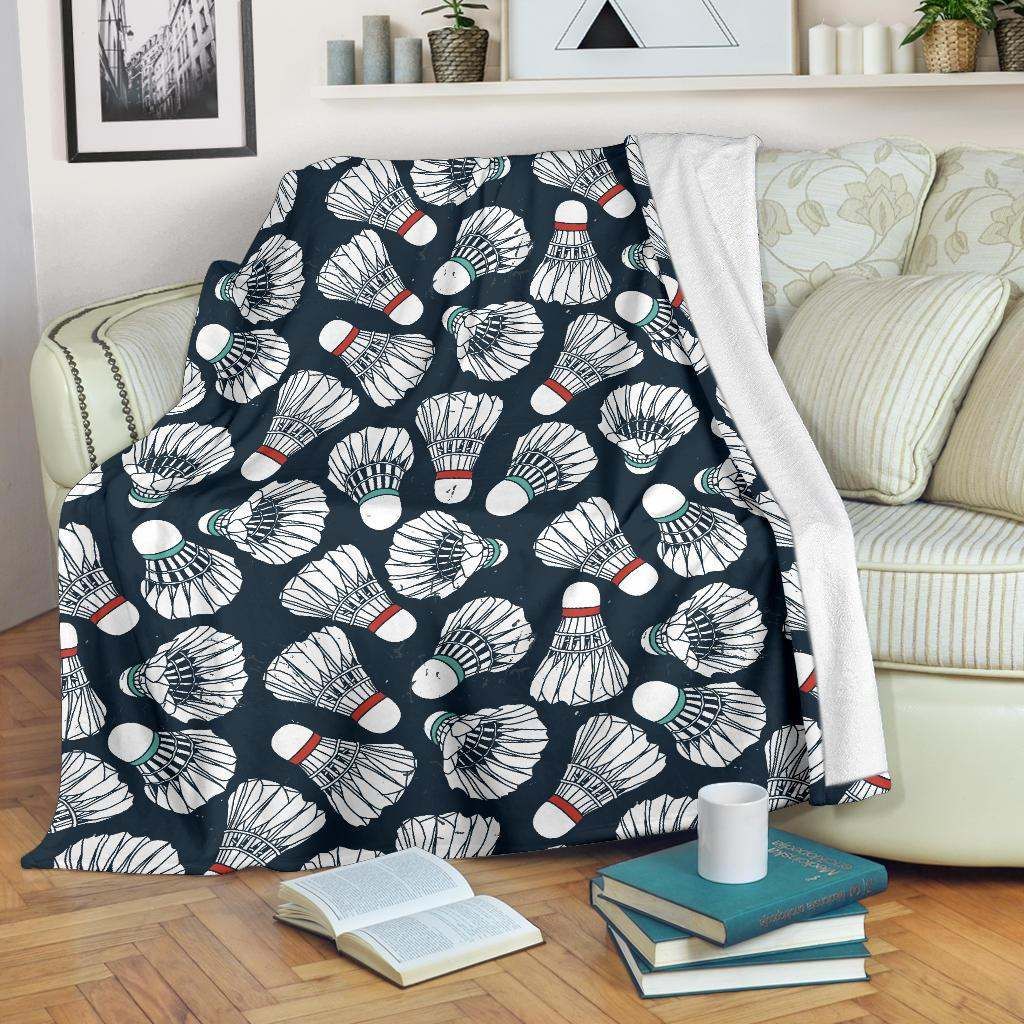 Badminton Ball Pattern Sherpa Fleece Blanket