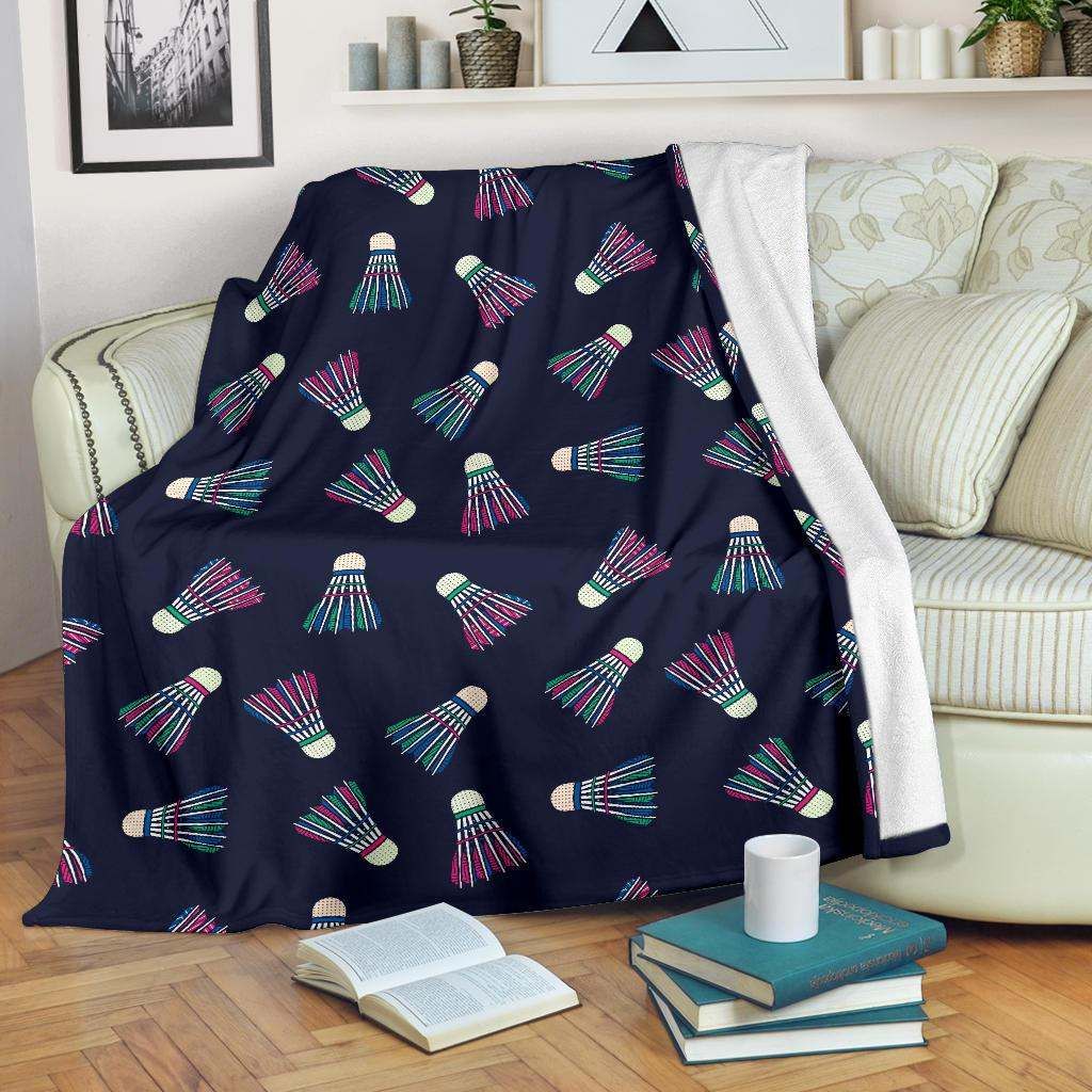 Badminton Ball Pattern Sherpa Fleece Blanket
