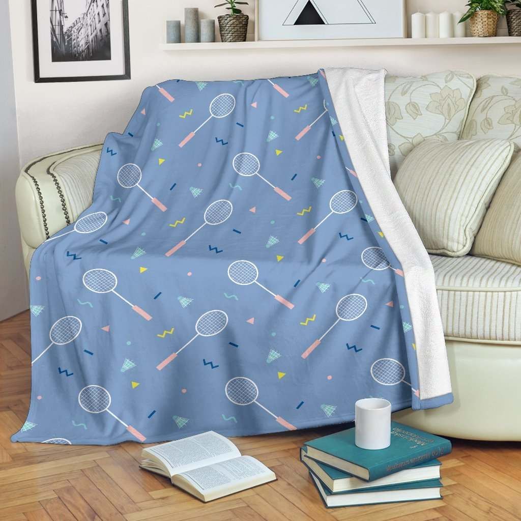 Badminton Cute Sherpa Fleece Blanket