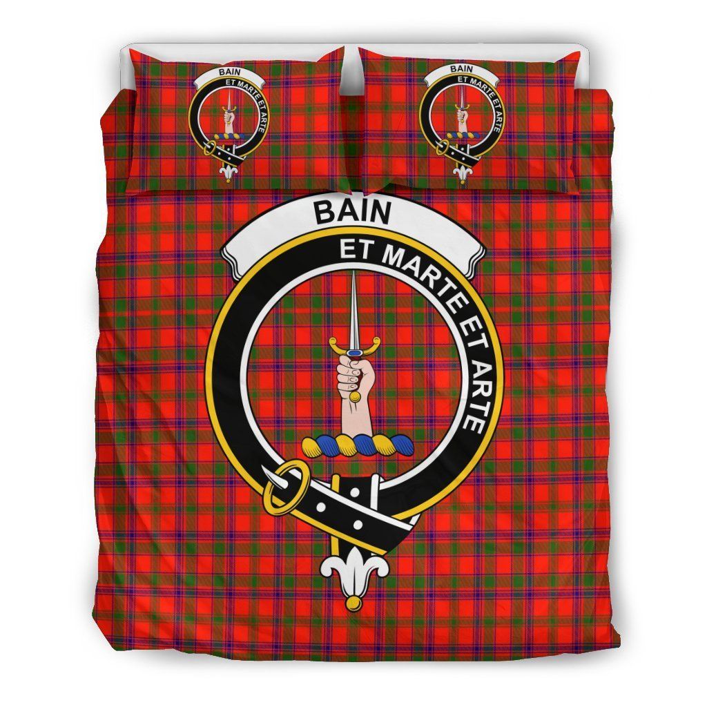 Bain Tartan Clan Badge Tartan Bedding Set