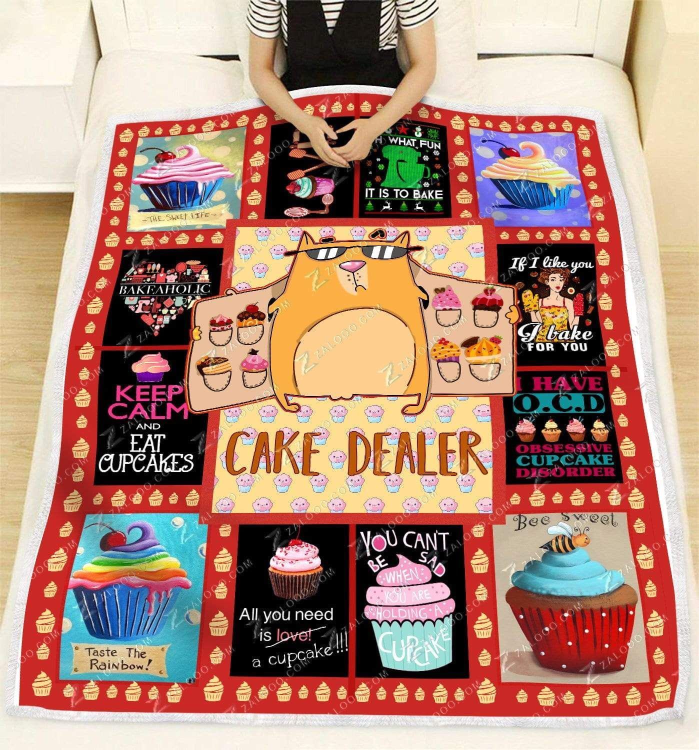 Baking Cake Dealer Sherpa Fleece Blanket