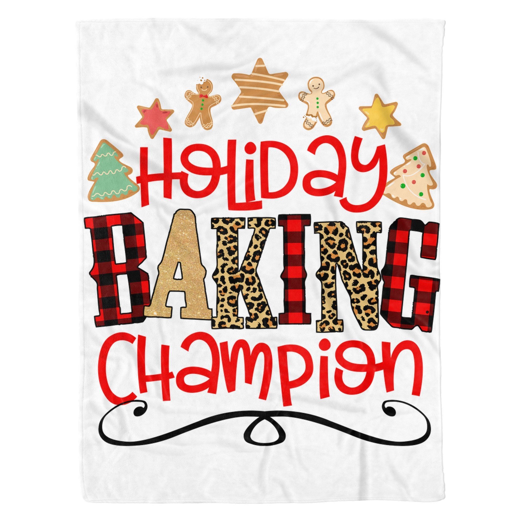 Baking Champion Christmas Sherpa Fleece Blanket