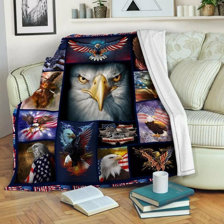 Bald Eagle Sherpa Fleece Blanket