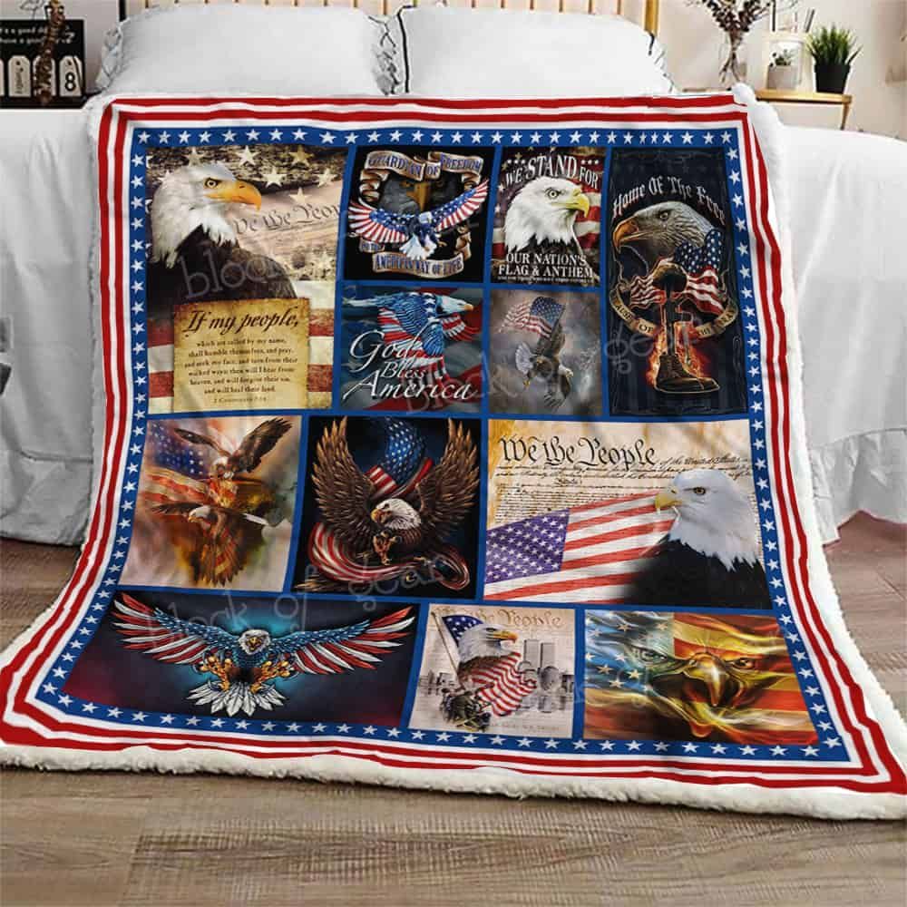 Bald Eagle Fleece Blanket