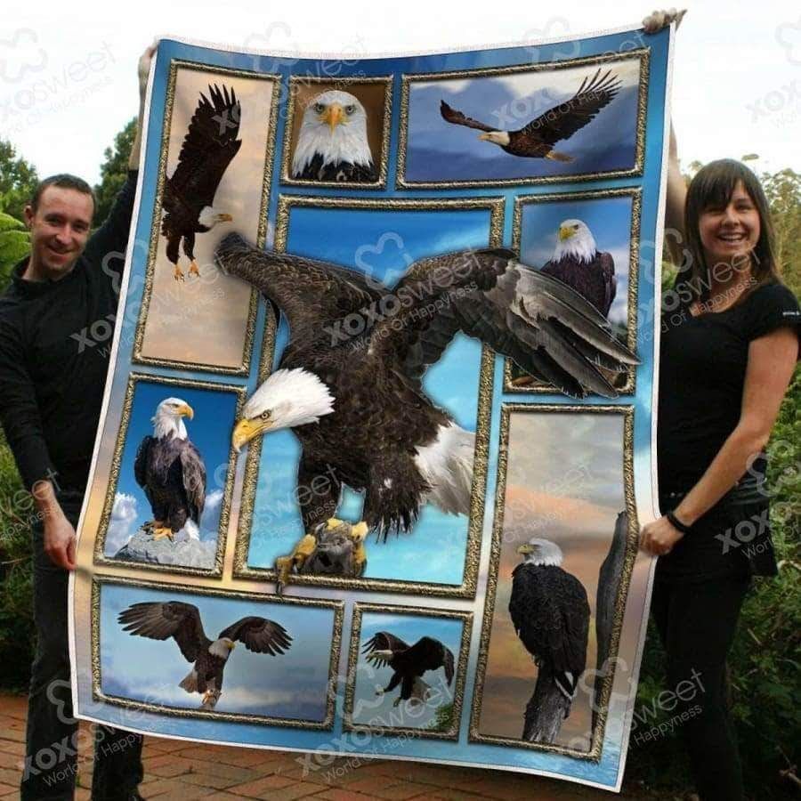 Bald Eagle Sherpa Fleece Blanket