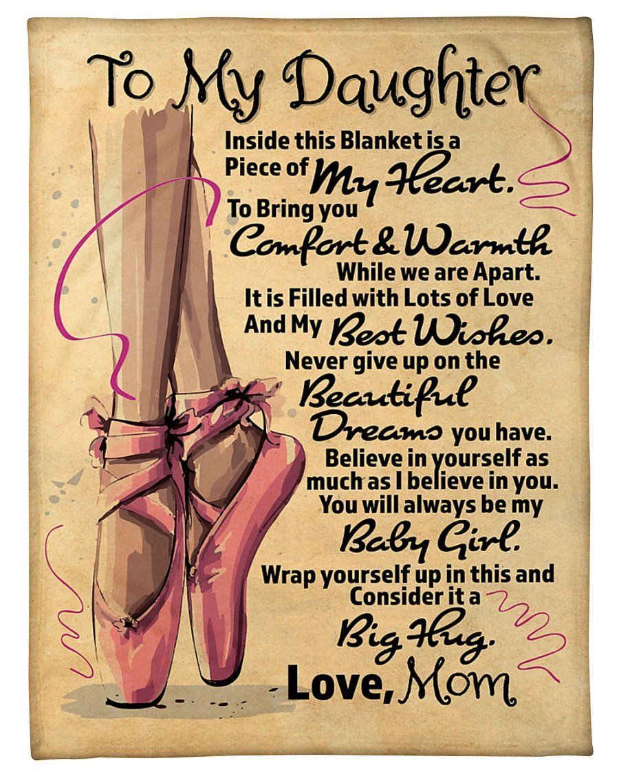 Ballet Consider It A Big Hug Fleece Blanket For Daughter Fleece Blanket