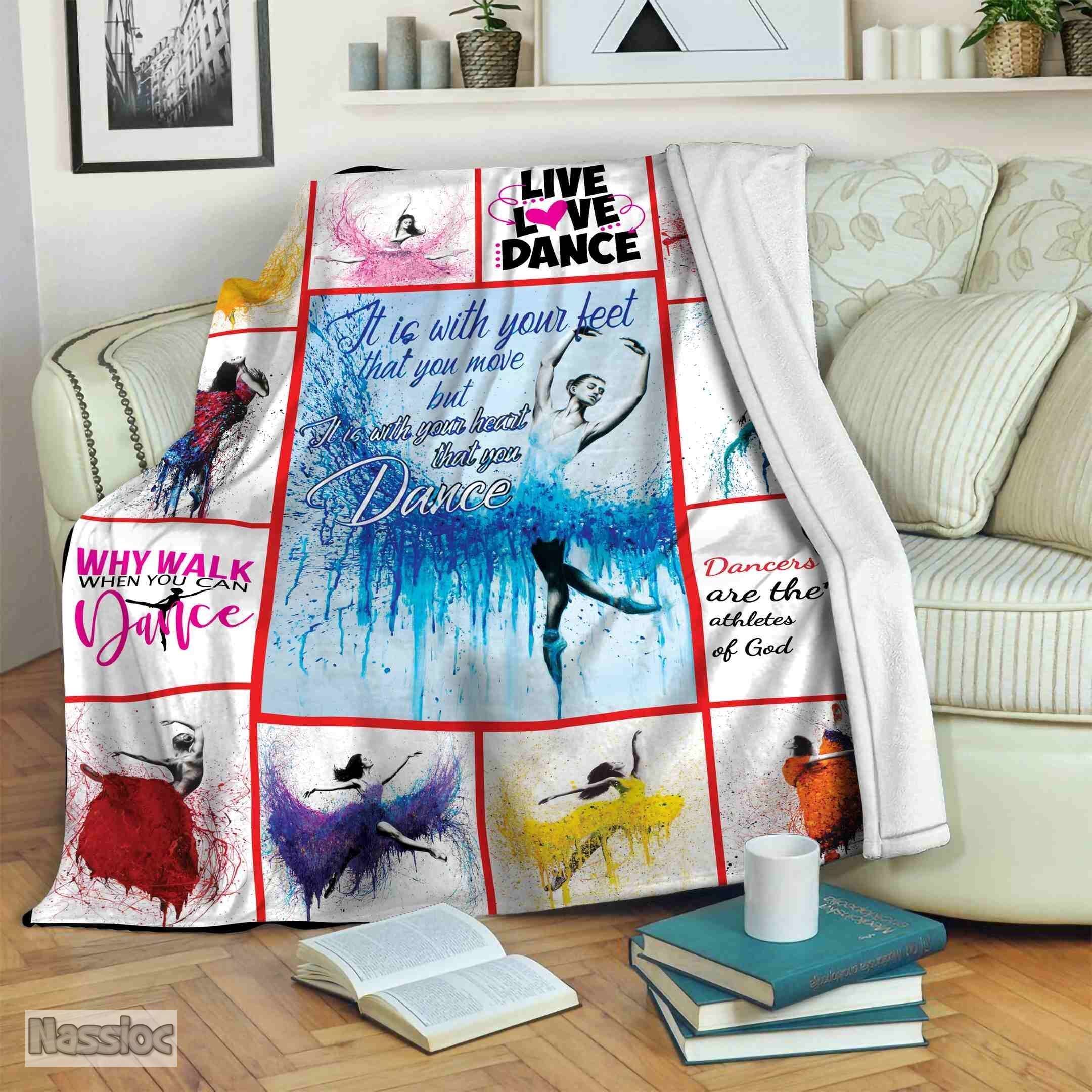 Ballet Dancer Fleece Blanket