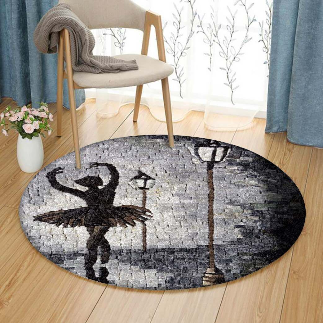 Ballet Night Street Round Carpet