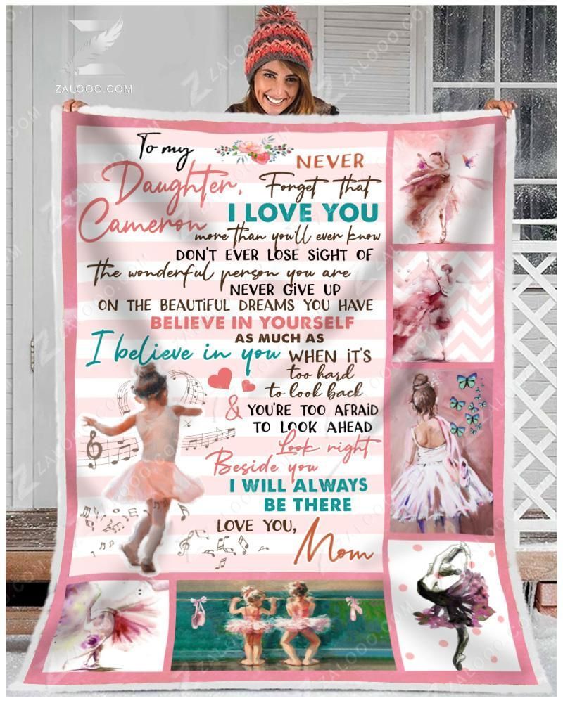 Ballet To My Daughter Cameron I Will Always Be There Sherpa Fleece Blanket