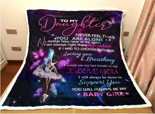 Ballet To My Daughter Sherpa Fleece Blanket