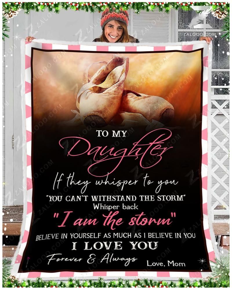 Ballet To My Daughter I Love You Sherpa Fleece Blanket