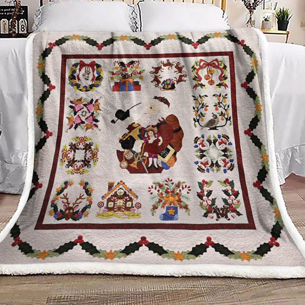 Baltimore Christmas Sherpa Fleece Blanket