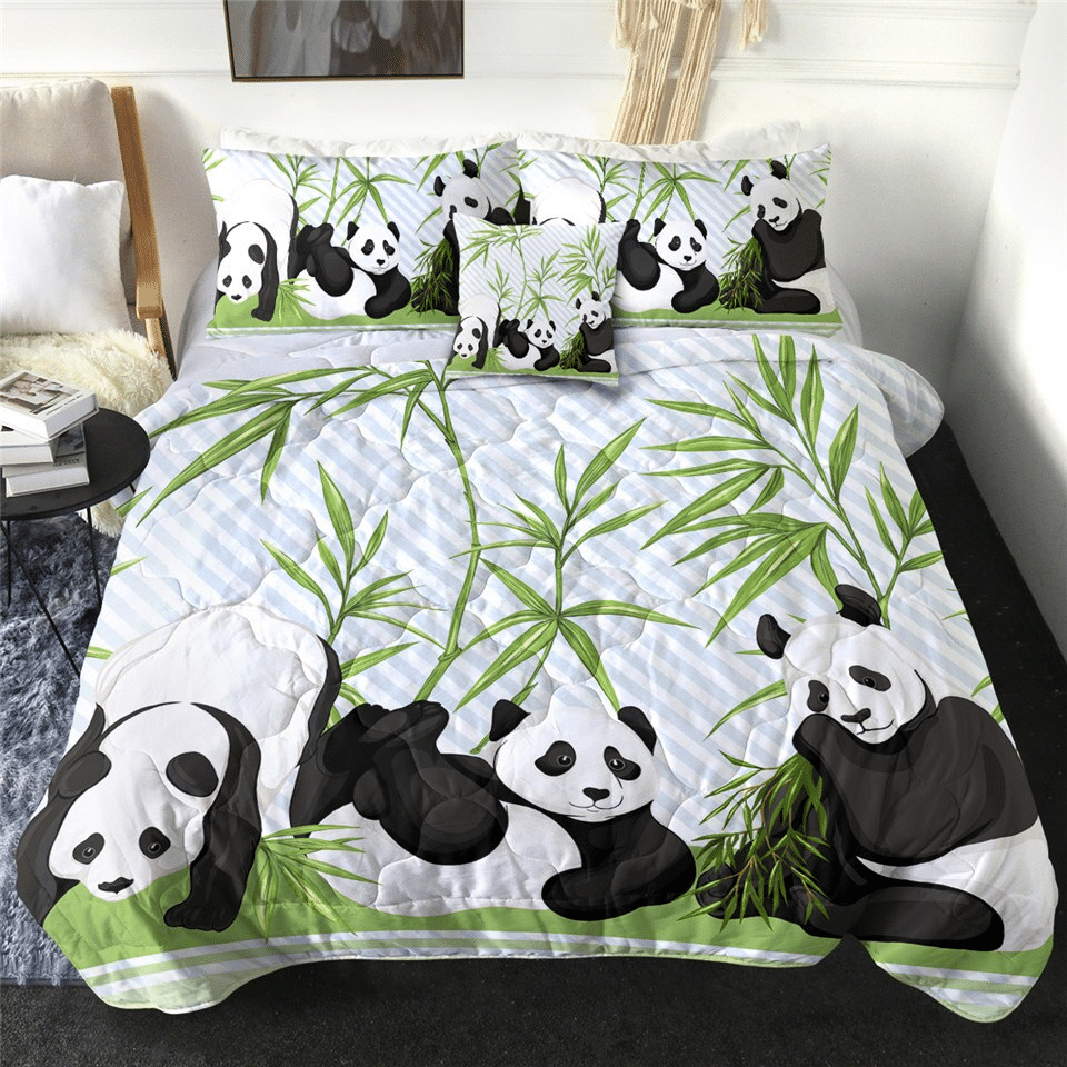 Bamboo Cute Pandas Bedding Set