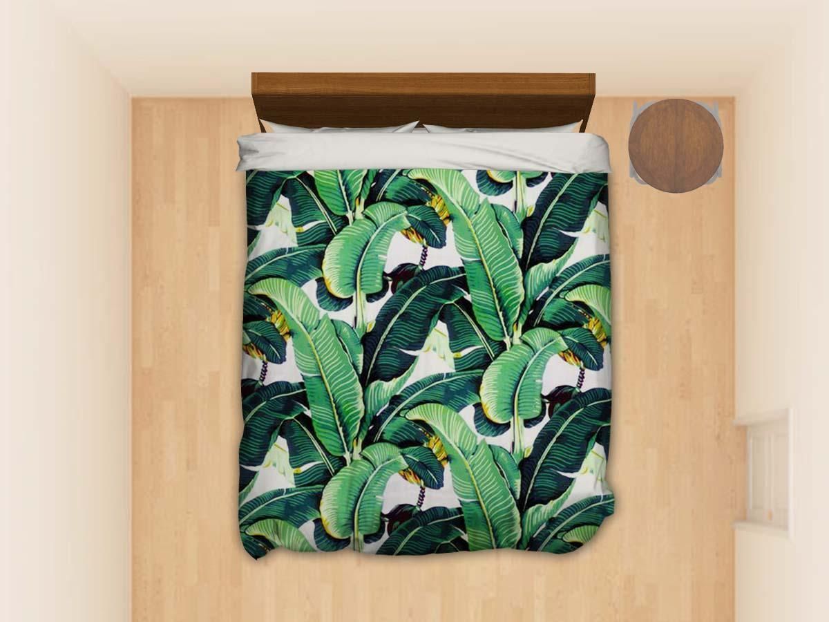 Banana Leaf Tropical Glam Palm Martinique Bedding Set