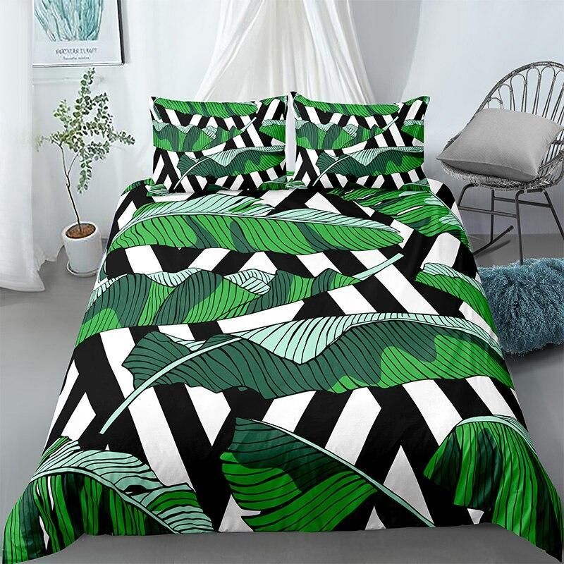 Banana Leaves In A Maze Bedding Set