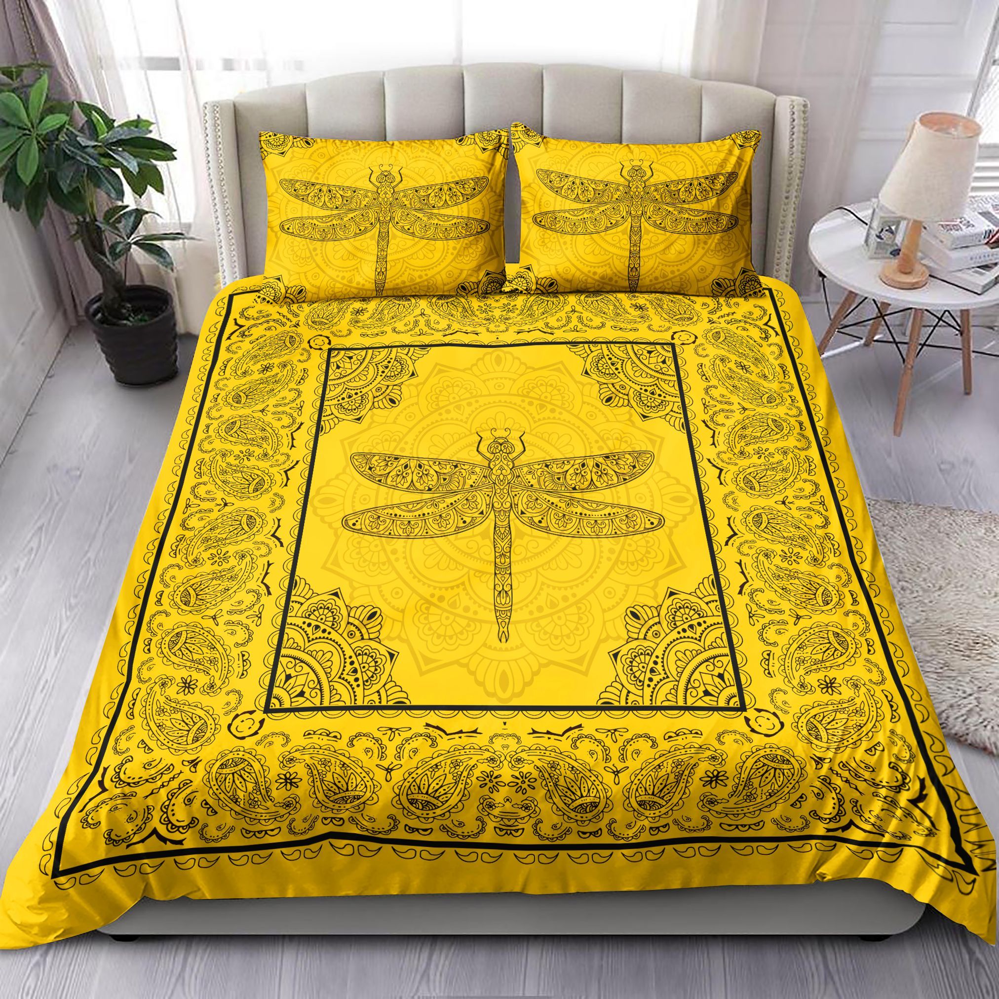 Bandana Dragonfly Yellow Bedding Set