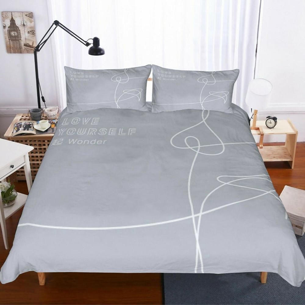 Bangtan Boy Love Letter Over Printed Bedding Set