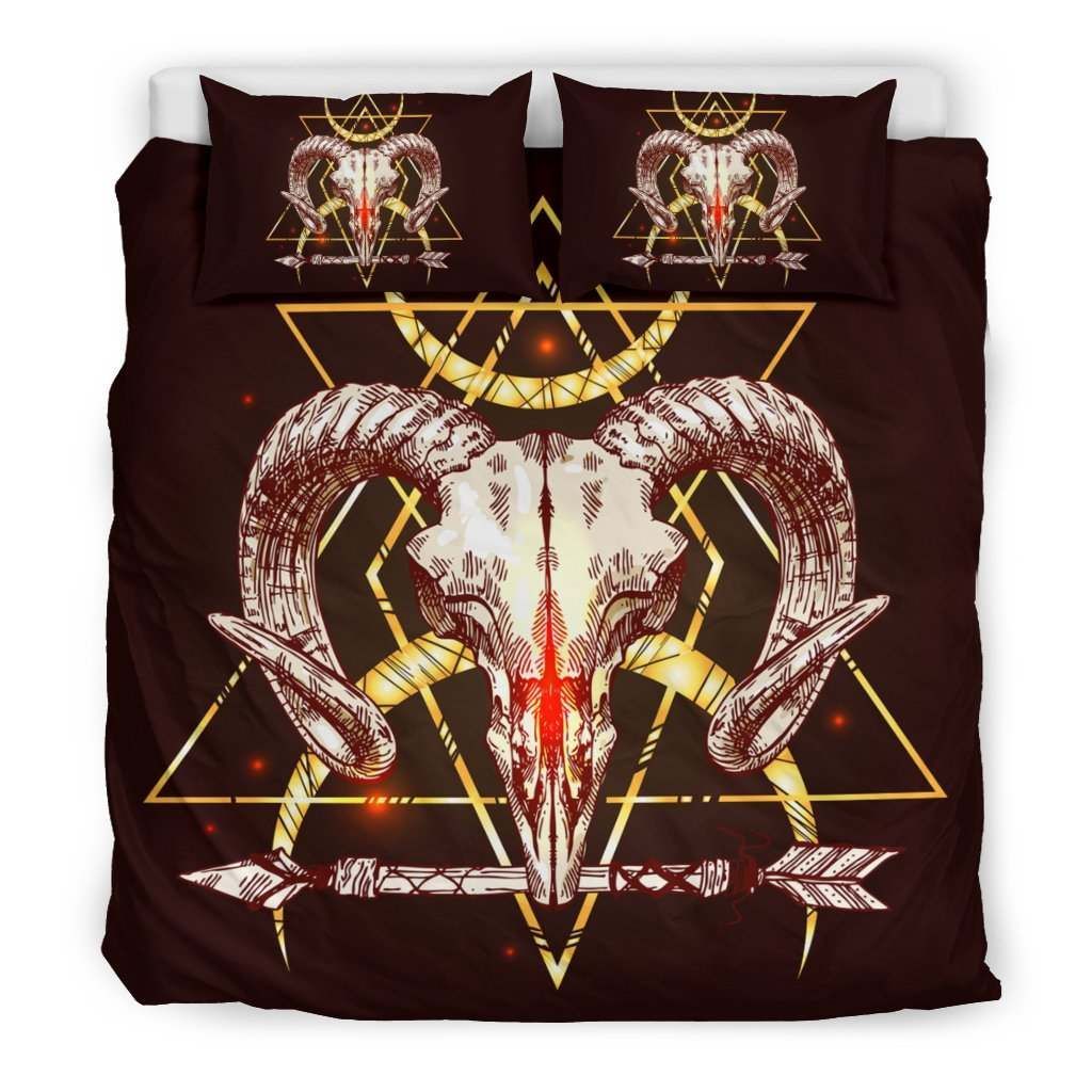 Baphomet Skull Bedding Set