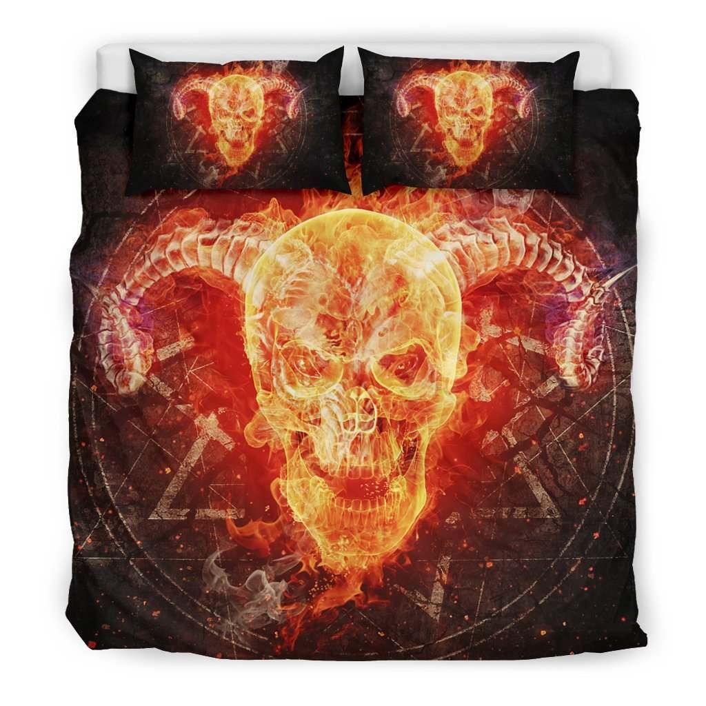 Baphomet Skull Bedding Set